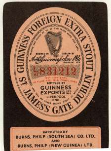 Guinness label 27 New Guinea